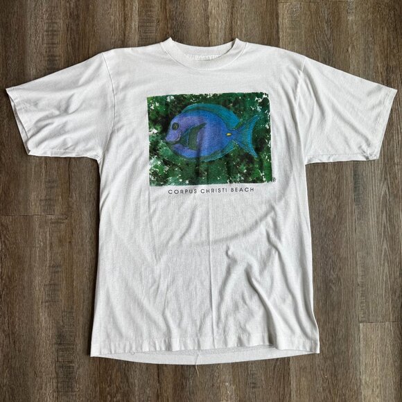 American Vintage Other - Vintage Corpus Christi Beach T-Shirt - single stitch ocean fish tee